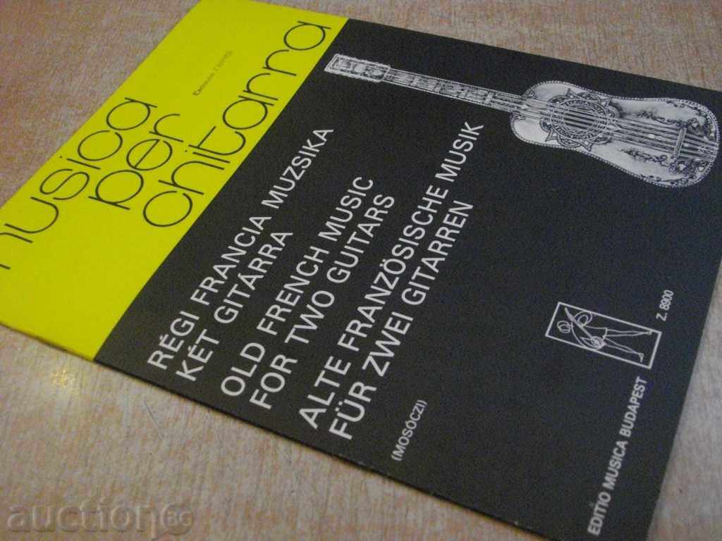 Book "RÉGI FRANCIA MUZSIKA KÉT GITÁRRA-MOSÓCZI Miklós" -28pp - 7