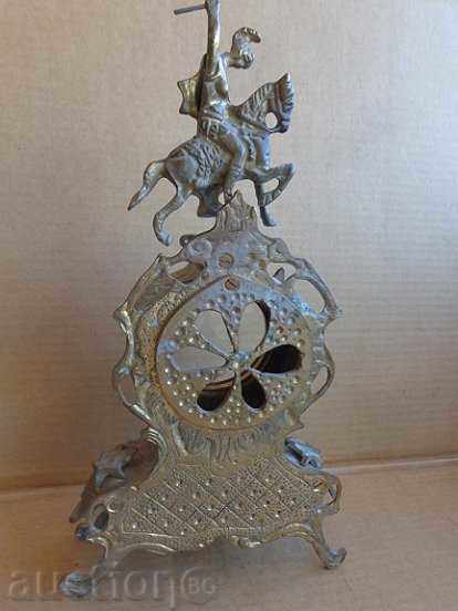 Auction  Bronze case from a fireplace clock alarm clock figurine