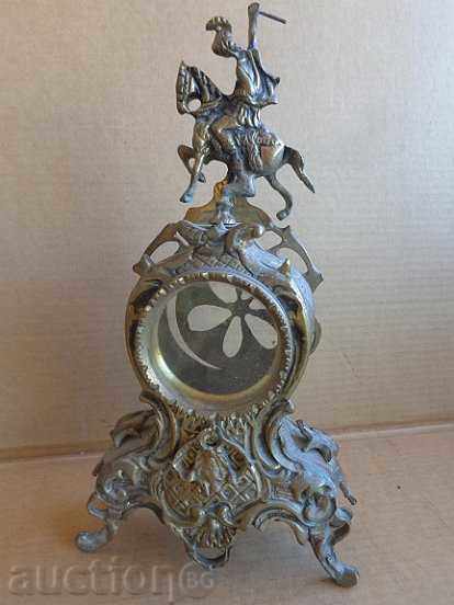 Bronze case from a fireplace clock alarm clock figurine