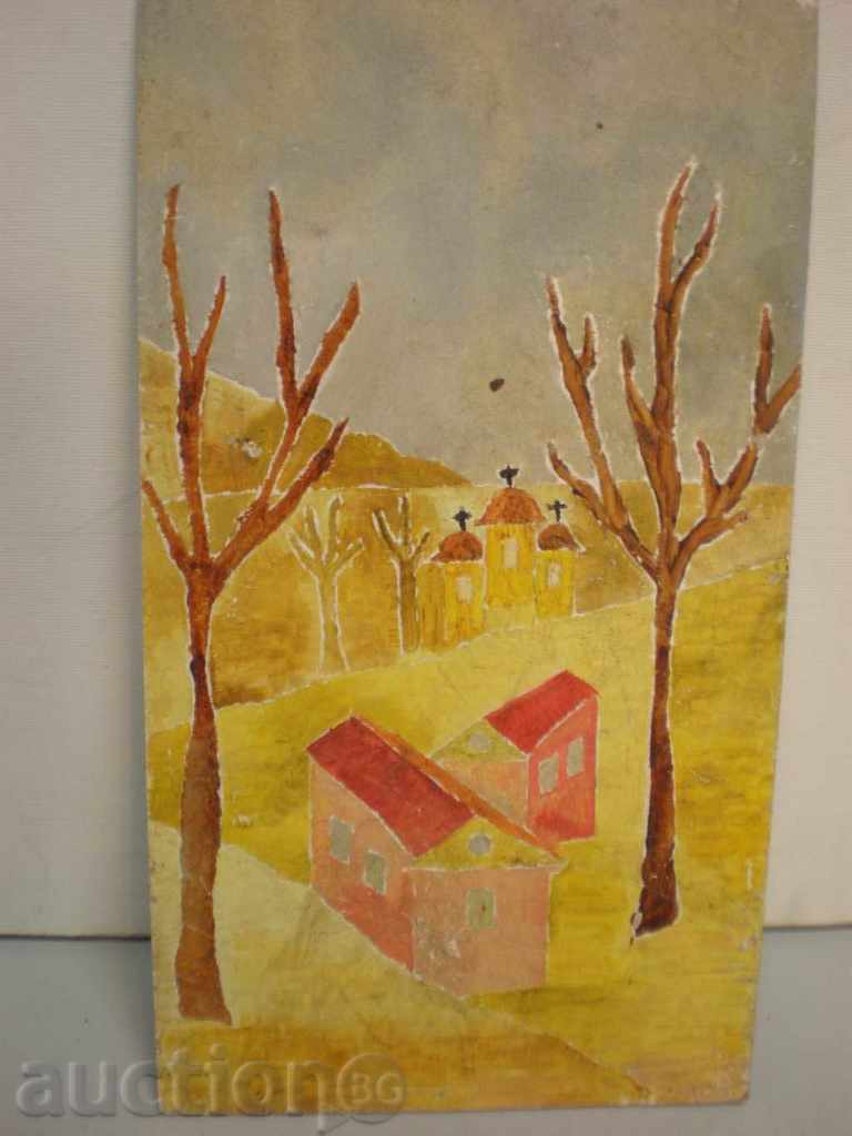 картина-масло на фазер-подписана.