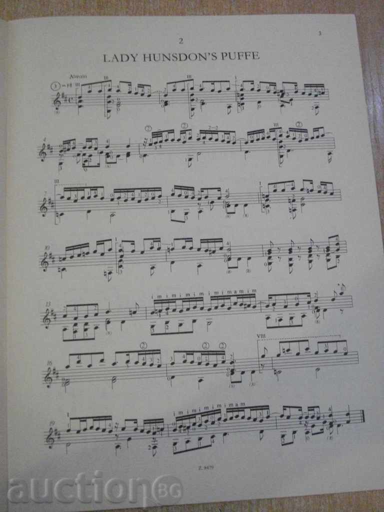 Auction Book "TIZENKÉT KÖNNYŰ DARAB GITÁRRA-JOHN DOWLAND" - 16 p. Auction Book "TIZENKÉT KÖNNYŰ DARAB GITÁRRA-JOHN DOWLAND" - 16 p.