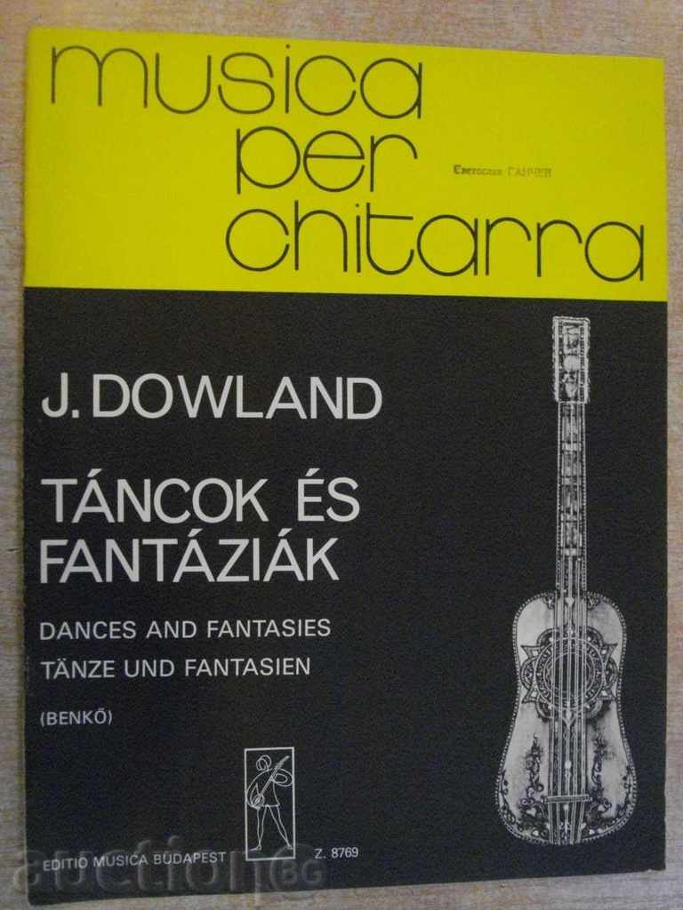 Book "TÁNCOK ÉS FANTÁZIÁK-GITÁRRA - JOHN DOWLAND" - 32 pages