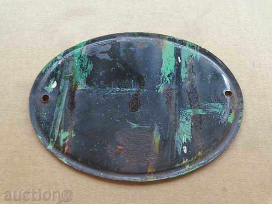Auction Cult enameled social plate PETROL, plate NRB Auction Cult enameled social plate PETROL, plate NRB