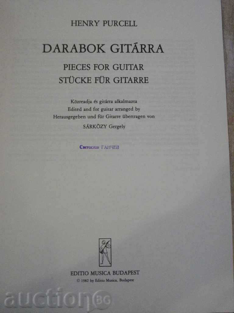 Book "DARABOK GITÁRRA-HENRY PURCELL-SÁRKÖZY Gergely" -40p. with price 10.00 BGN | € 5.11 Book "DARABOK GITÁRRA-HENRY PURCELL-SÁRKÖZY Gergely" -40p. with price 10.00 BGN | € 5.11