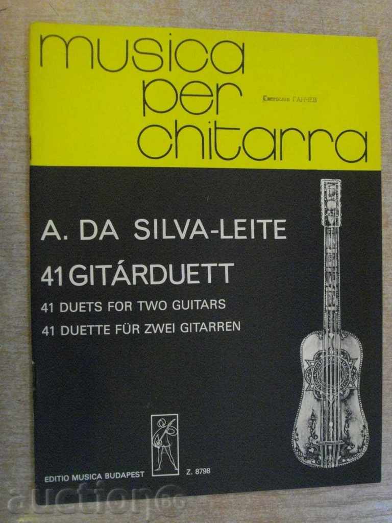 Book "41 GITÁRDUETT-Antônio DA SILVA-LEITE-D.BENKÓ" -40 p.