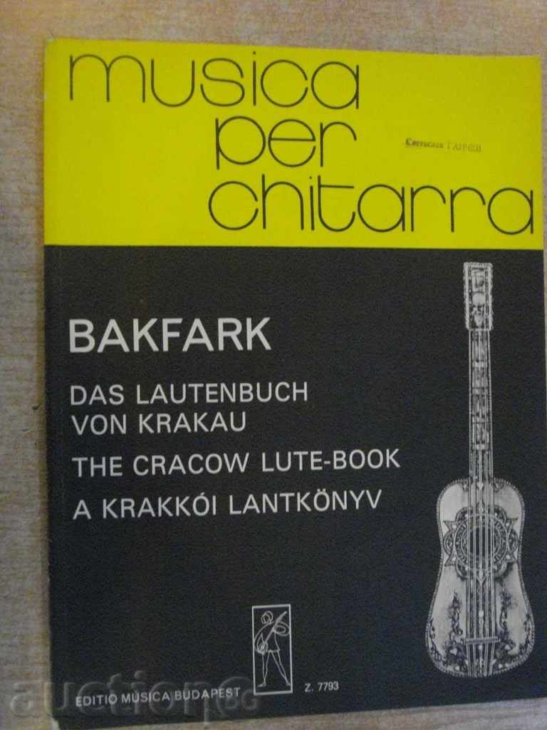 Book "A KRAKKÓI LANTKÖNYV - GITÁRRA - Bakfark" - 94 p.