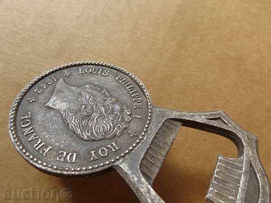 Auction An old French opener with the face of King Louis Philippe France Auction An old French opener with the face of King Louis Philippe France