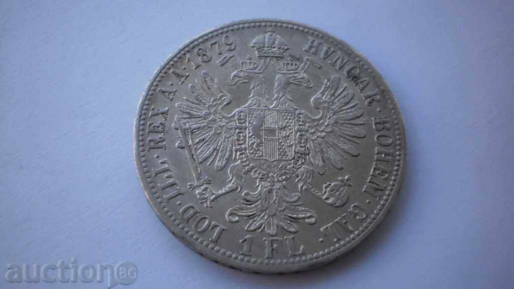 Austria 1 Florin 1879 UNC monede rare
