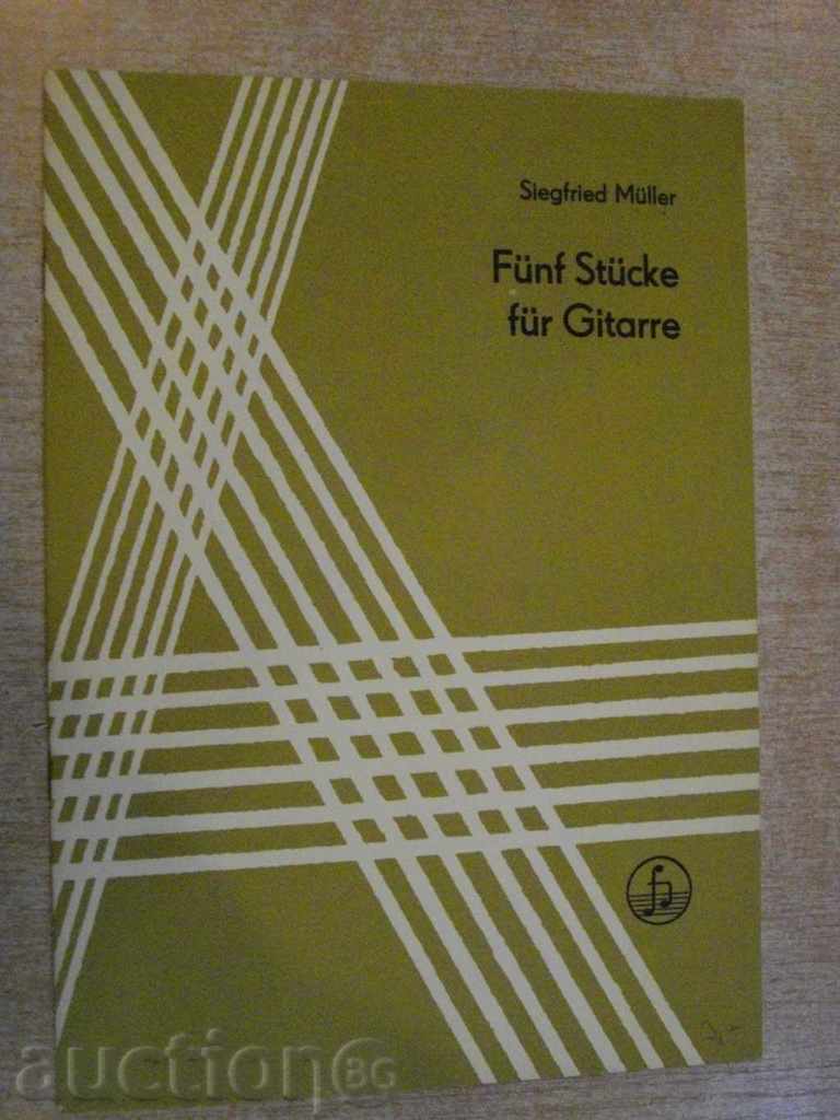 Book "Fünf Stücke für Gitarre - Siegfried Müller" - 12 pages