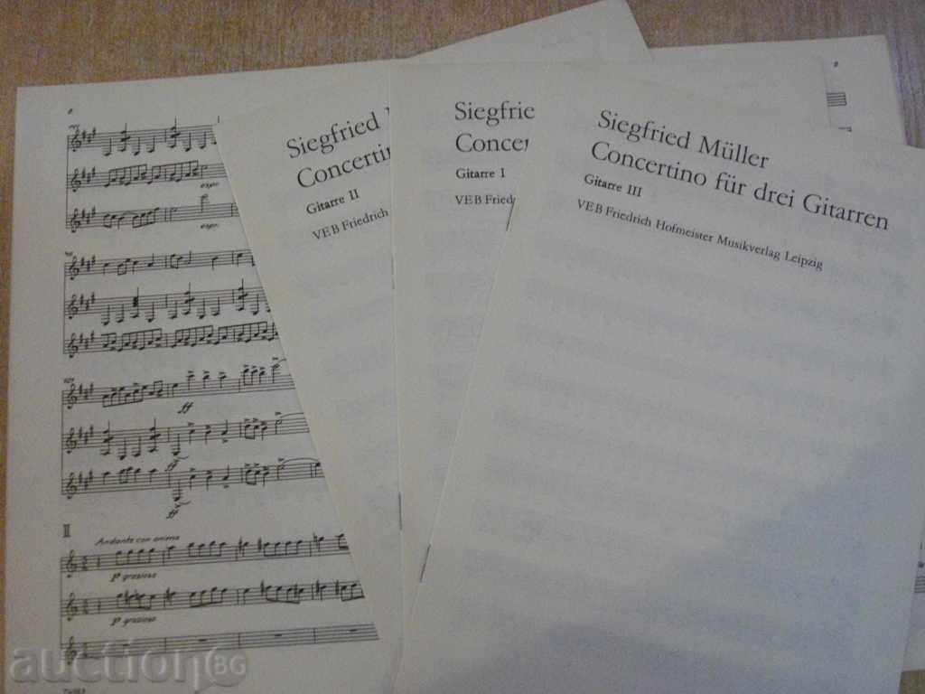 "Concertino für drei Gitarren-Siegfried Müller" -44p. - 6 "Concertino für drei Gitarren-Siegfried Müller" -44p. - 6