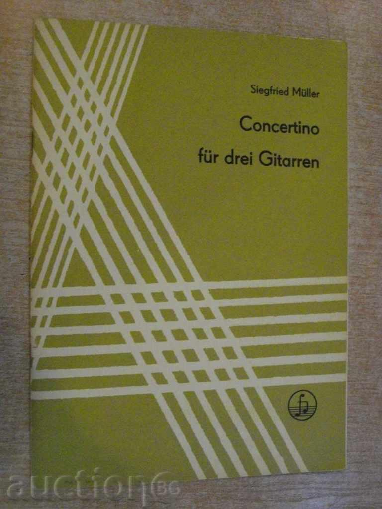 Βιβλίο "Concertino für Drei Gitarren-Siegfried Müller" -44str.