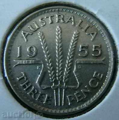 3 pence 1955, Australia
