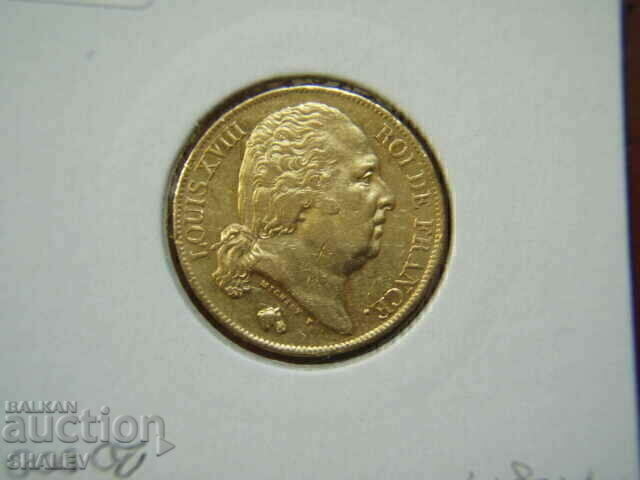 20 Francs 1822 W France - XF/AU (gold) - 6