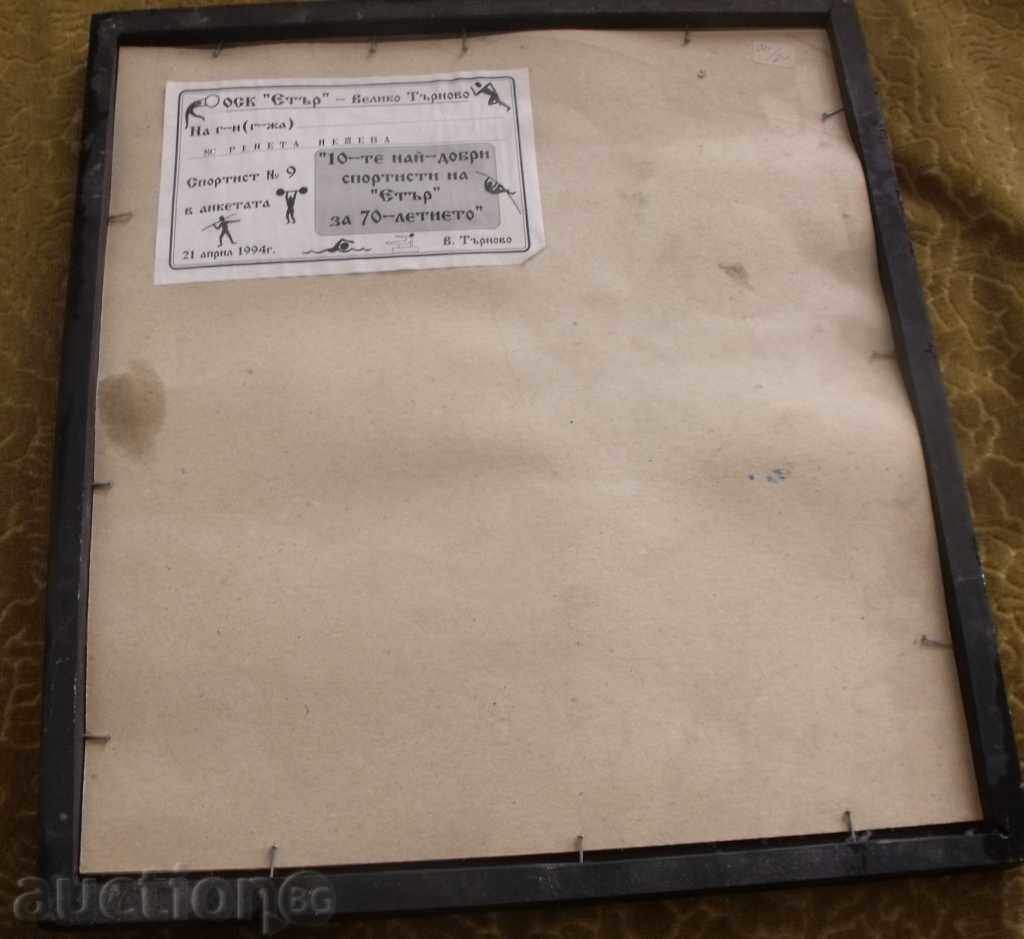 Литография-наградна-1994 година за най добри спортисти на ет - 5