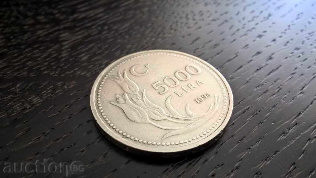 Monede - Turcia - 5000 liras | 1994.
