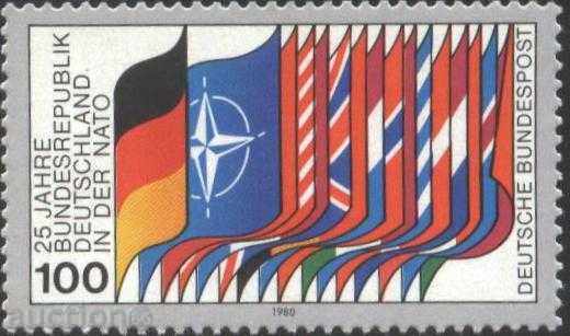 Καθαρό σημαίες μάρκα του ΝΑΤΟ της Γερμανίας το 1980