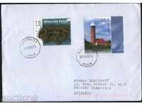 Traveled envelope with Sea Lighthouse, Mineral 2013 from Poland