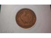 Africa ecuatorială 50 Centim 1943 Monedă rară