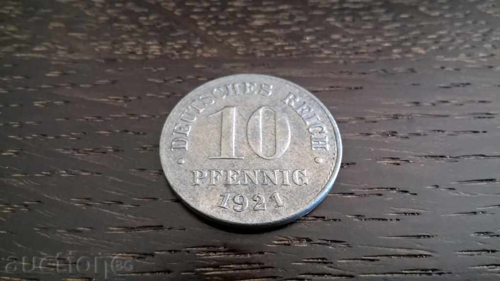 Ράιχ Coin - Γερμανία - 10 εκατοστά του μάρκου | 1921. με τιμή 3.75 BGN | € 1.92 Ράιχ Coin - Γερμανία - 10 εκατοστά του μάρκου | 1921. με τιμή 3.75 BGN | € 1.92