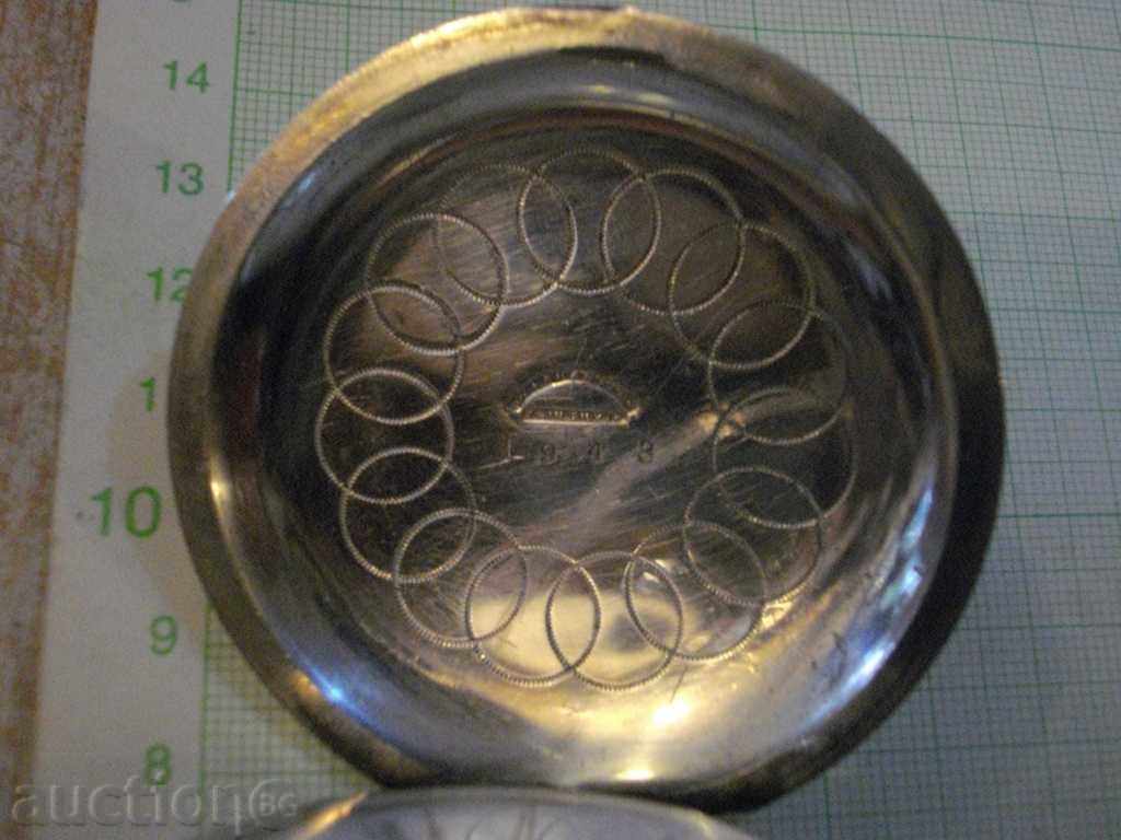 Delivery of Clock "NATIONAL WATCH Co" pocket silver working-241g Delivery of Clock "NATIONAL WATCH Co" pocket silver working-241g