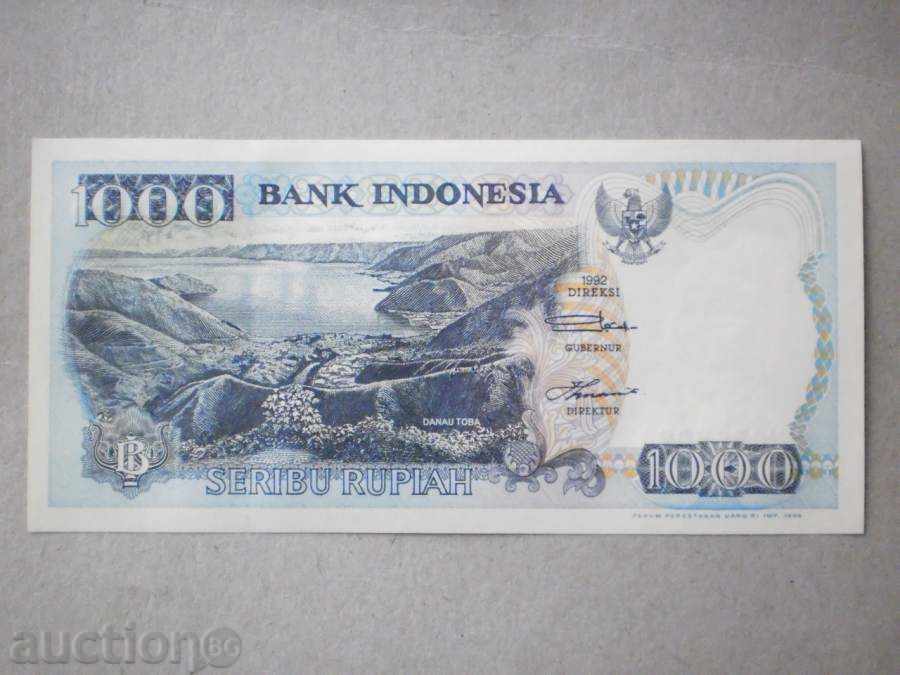 1000 rupees 1992 INDONESIA