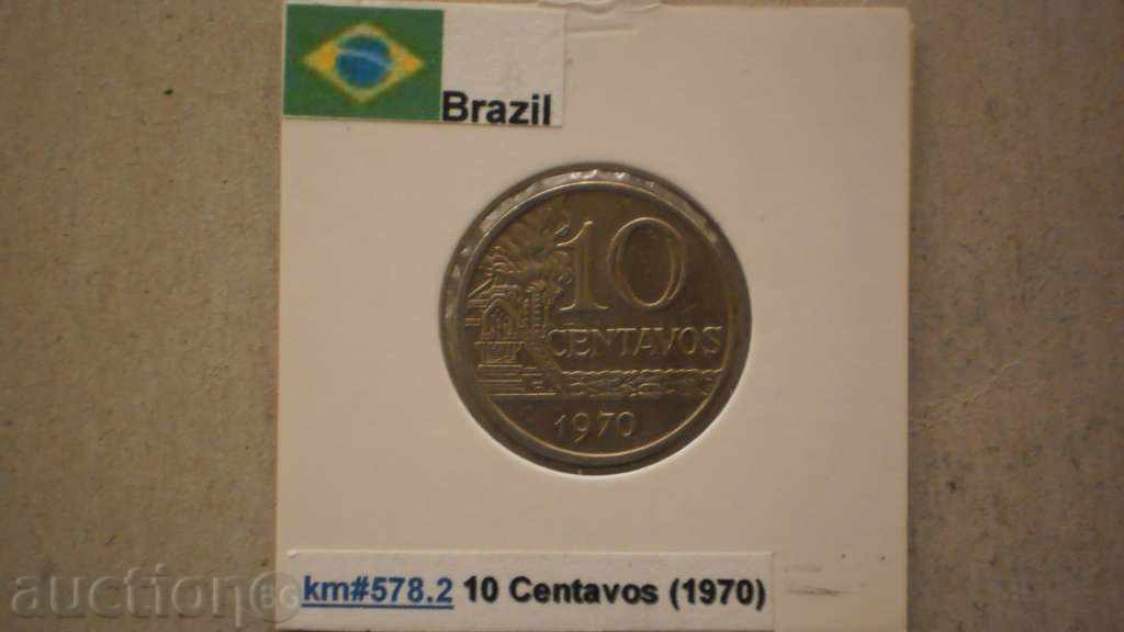 10  CENTAVOS  1970  BRAZIL