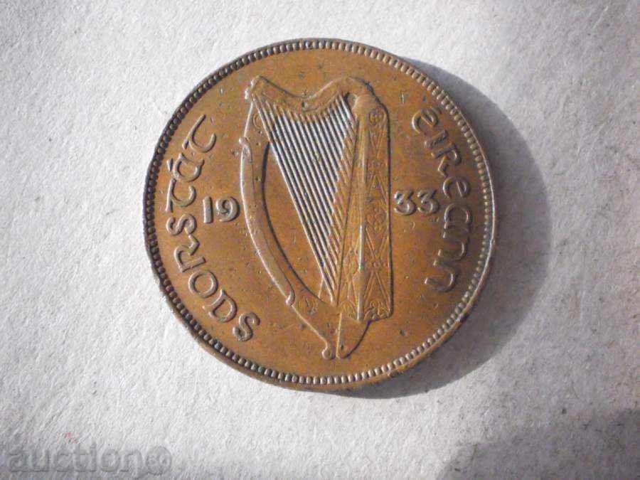 Ейре  1   пени   1933   Ирландия с цена € 2.56 | 5.01 лв.