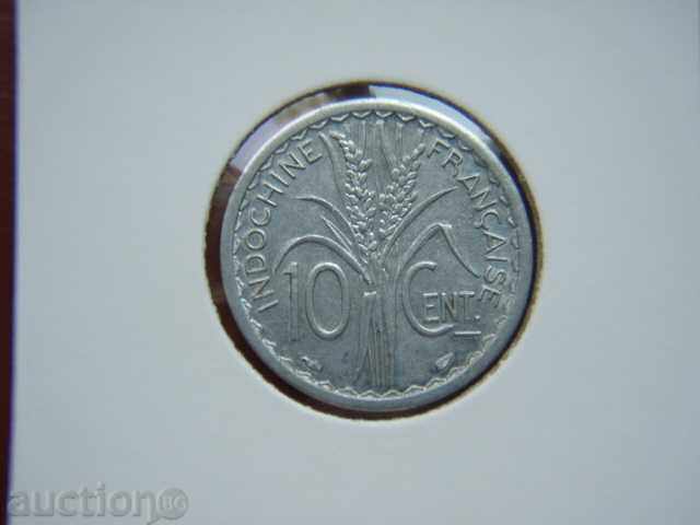 10 Centimes 1945 Indochina Franceză (Indochina Franceză) - XF