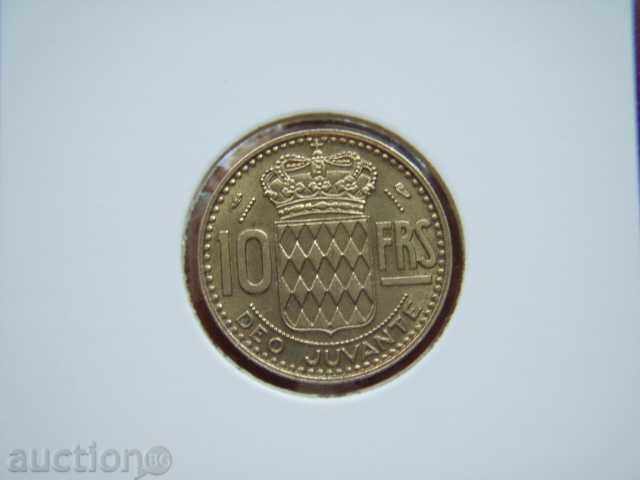 10 Franci 1951 Monaco (10 Franci Monaco) - XF/AU