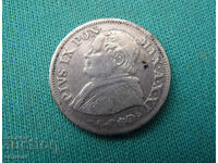 Vatican 10 Soldi 1867 Argint Rare