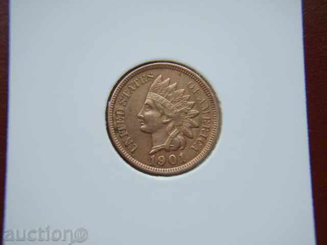 1 Cent 1901 United States of America - XF+ with price 19.89 BGN | € 10.17