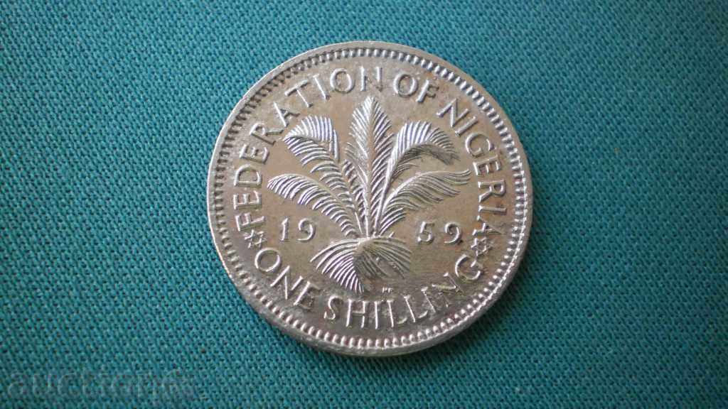 Великобритания  Nigeria 1 Shilling 1959  НИГЕРИЯ