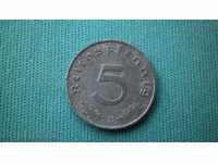 Coin 5 PFENNIG 1943 E GERMANY - RARE