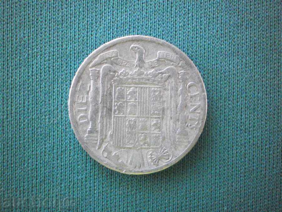 Spania 10 pret 1941 Spania cu preț € 2.56 | 5.01 BGN Spania 10 pret 1941 Spania cu preț € 2.56 | 5.01 BGN