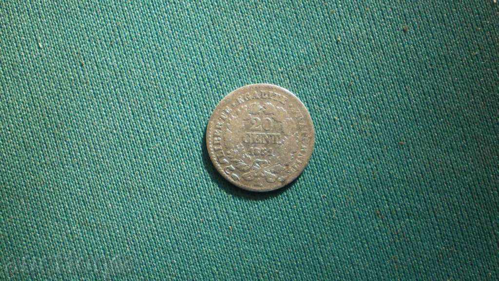 Licitație Franța 20 CENT 1851 FRANȚA - RARE