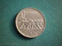 Italy 50 CENTESIMI 1920 ITALY- RARE DENTAL EDGE