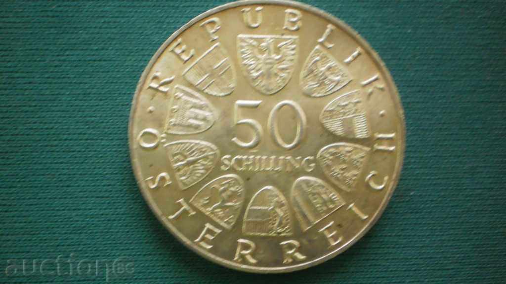 Austria 50 SHILLINGS 1967 AUSTRIA - RARE cu preț € 20.45 | 40.00 BGN