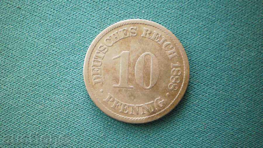 Germany 10 PFENIGA 1888A GERMANY