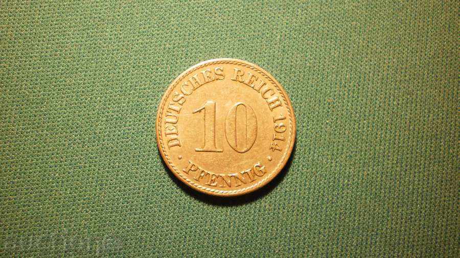 Germany! R! 10 PFENIGA 1914A GERMANY