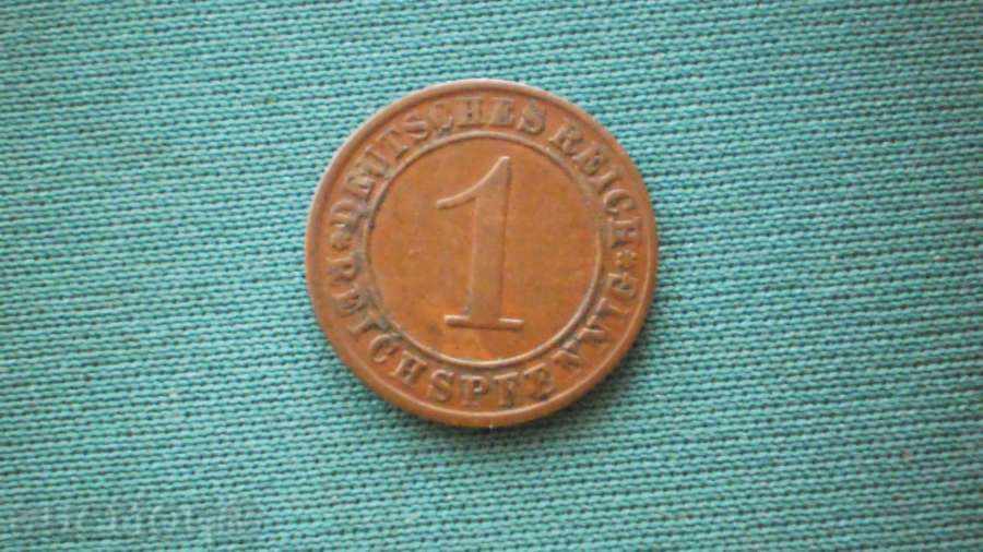 Germania! R! 1 PFENIG 1924A GERMANIA