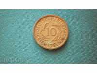 Germania! RR! 10 PFENIGA 1925A GERMANIA