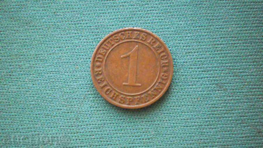 Germany! R! 1 PFENIG 1928A GERMANY