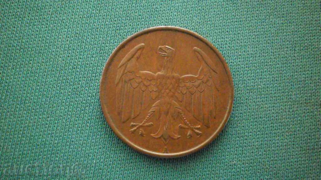 Germania !!! RRR !!! 4 PFENIGA 1932A GERMANIA cu preț € 20.45 | 40.00 BGN