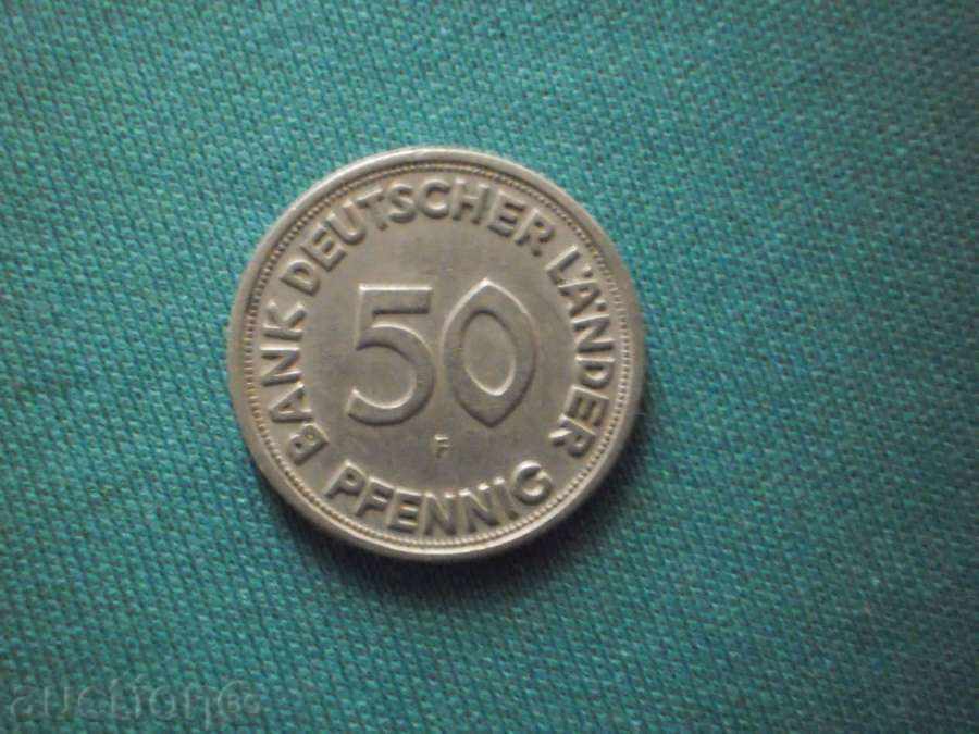 Germany 50 PFENIGA 1949F GERMANY