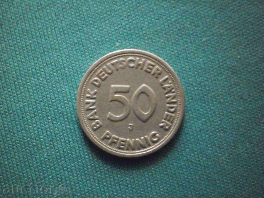 Germania 50 PFENIGA 1949J GERMANIA