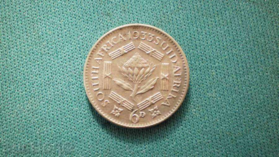 Marea Britanie 6 Pence 1933 AFRICA DE SUD