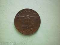 Copper Moon 5 cent 1938 Italy