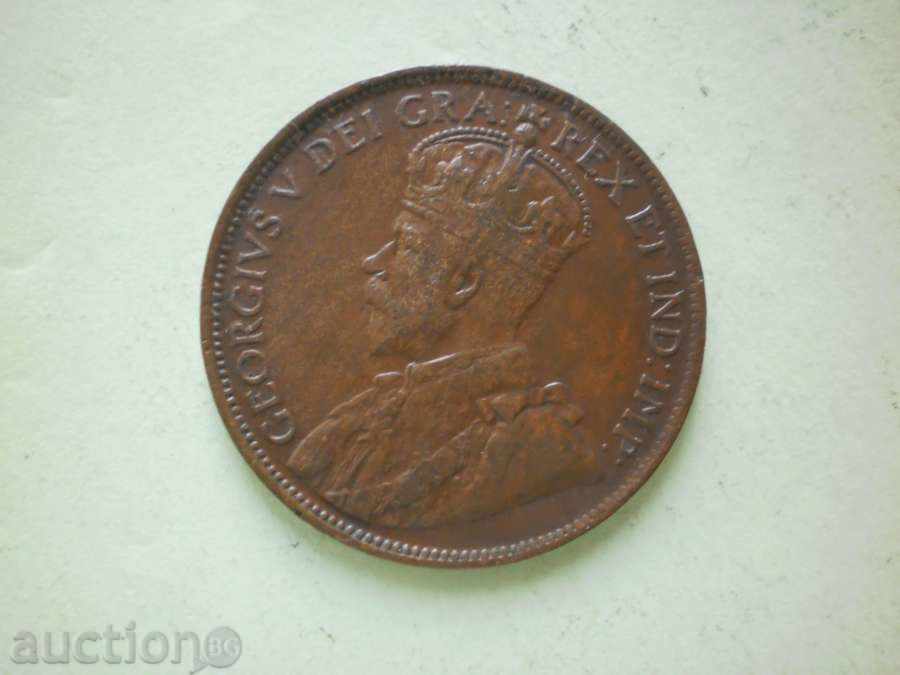Медна  Moнета  1   цент   1918   Канада с цена € 6.14 | 12.01 лв.