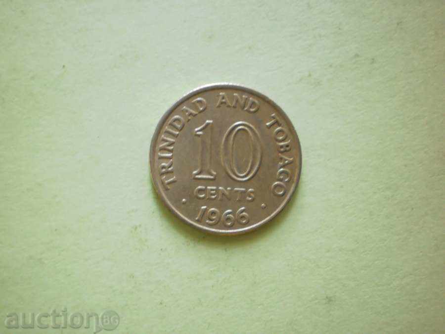 10 cenți 1966 Trinidad și Tobago