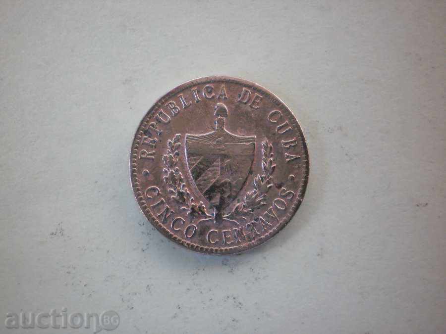 5  центаво  1946  Куба с цена € 2.56 | 5.01 лв.